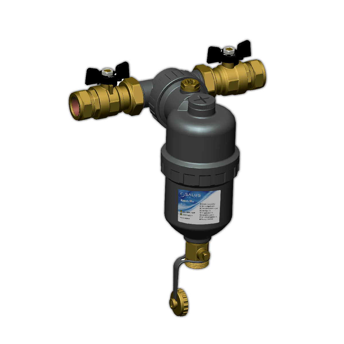 MD22S Filtru anti-magnetită cu robinet 22 mm
